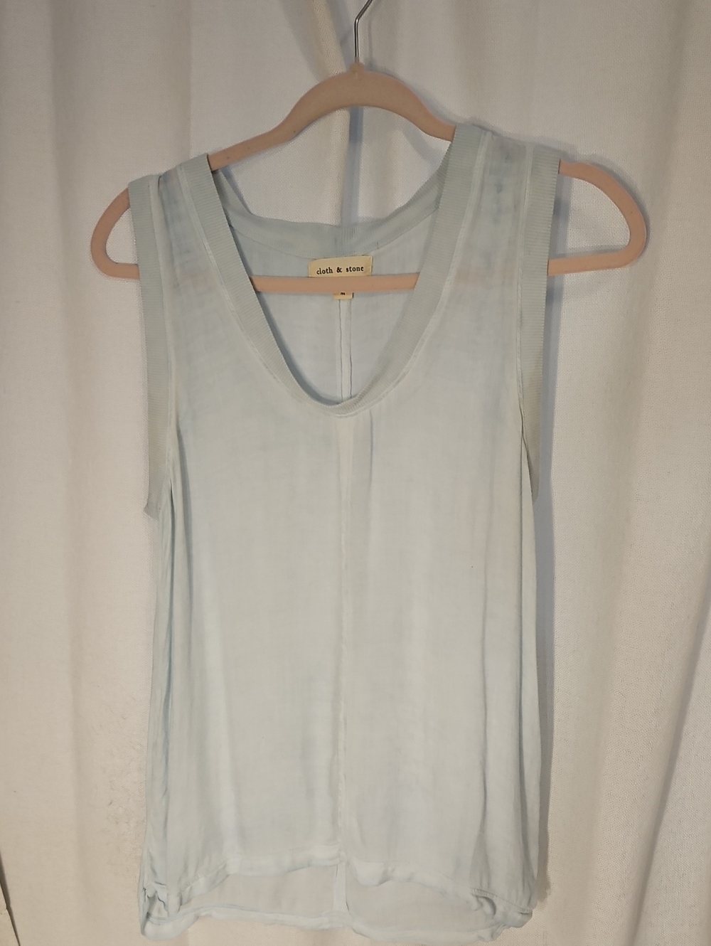 cloth & stone Pale Blue Scoop Neck Tank